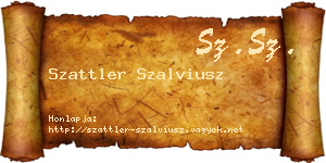 Szattler Szalviusz névjegykártya